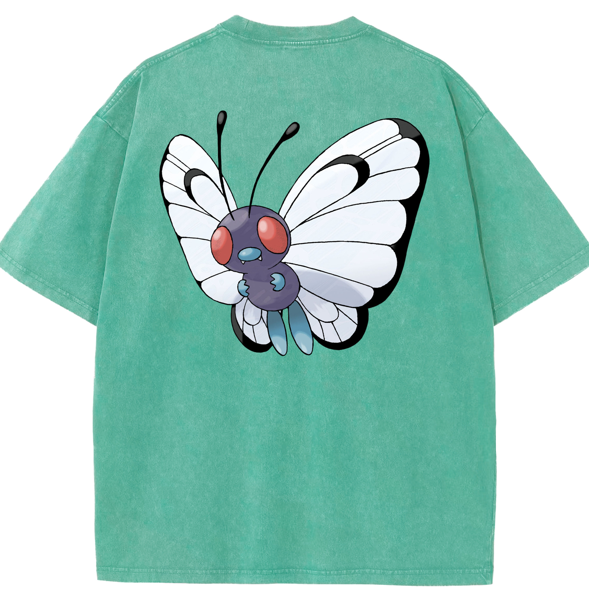 （画像用） ポケットモンスター Pokémon 綿100% ヴィンテージ風 半袖Tシャツ（背面プリント）